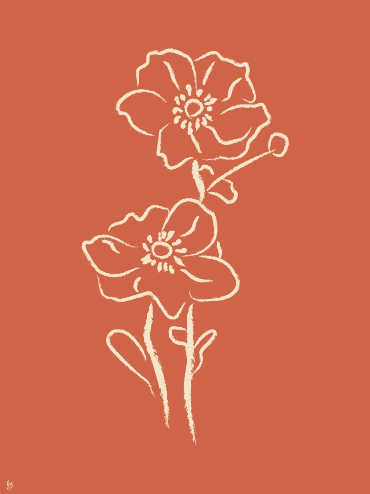 Poster Floral 30 x 40 cm