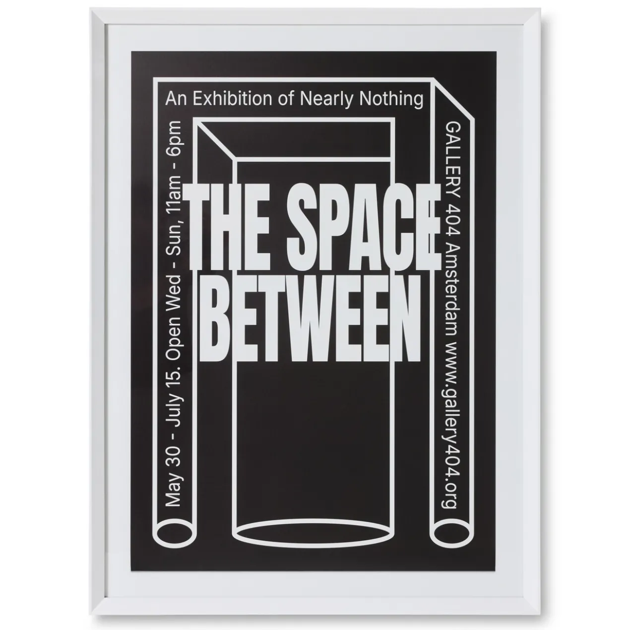 Poster Framed between space 87x118 cm