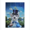 Poster Hond met Hoed 30 x 40 cm