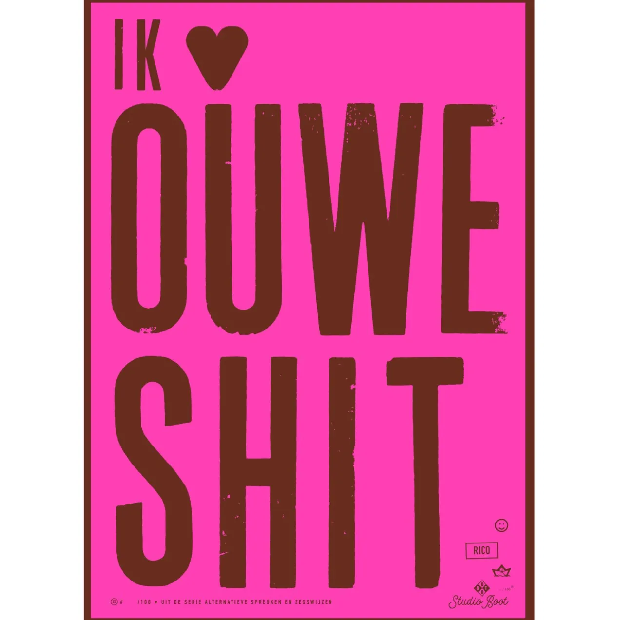 Poster Ik hou van oude shit