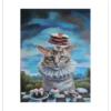 Poster Kat met Taart 30 x 40 cm