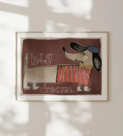 Poster kinderkamer teckel