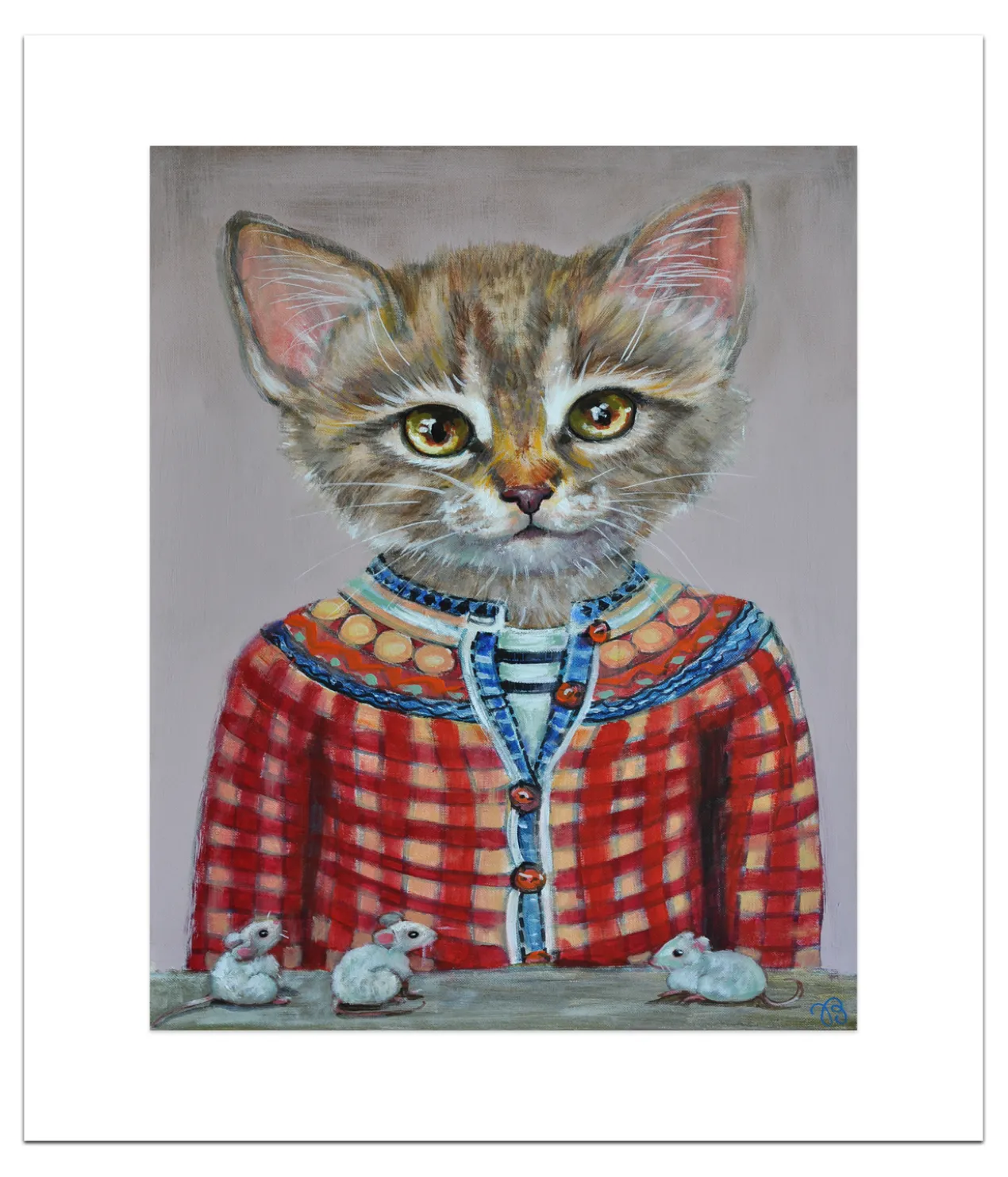 Poster Kitty en de Muizen 40 x 50 cm
