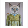 Poster Kitty en Roodborstje 30 x 40 cm