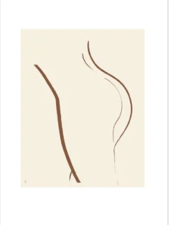 Poster Leaning Woman 20 x 30 cm