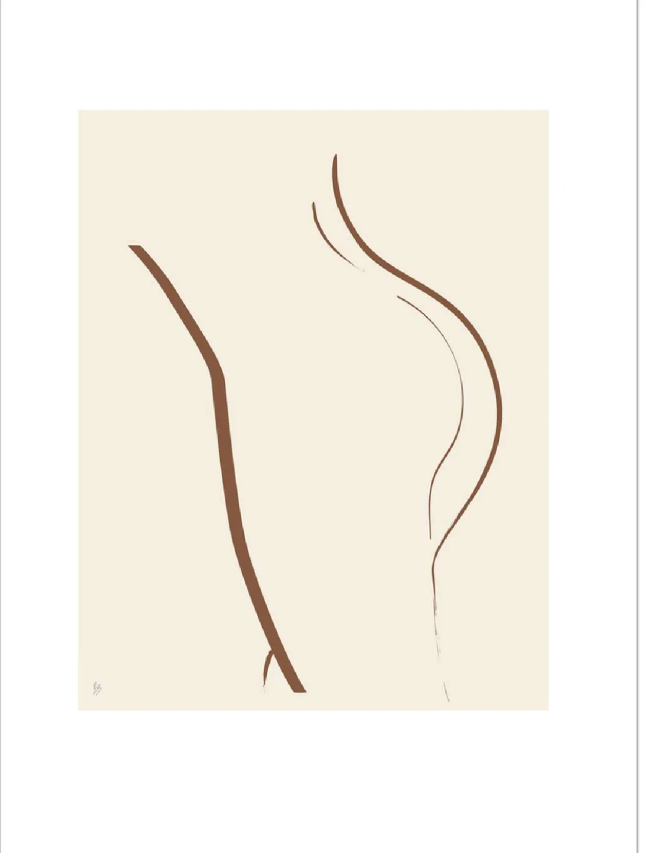 Poster Leaning Woman 20 x 30 cm