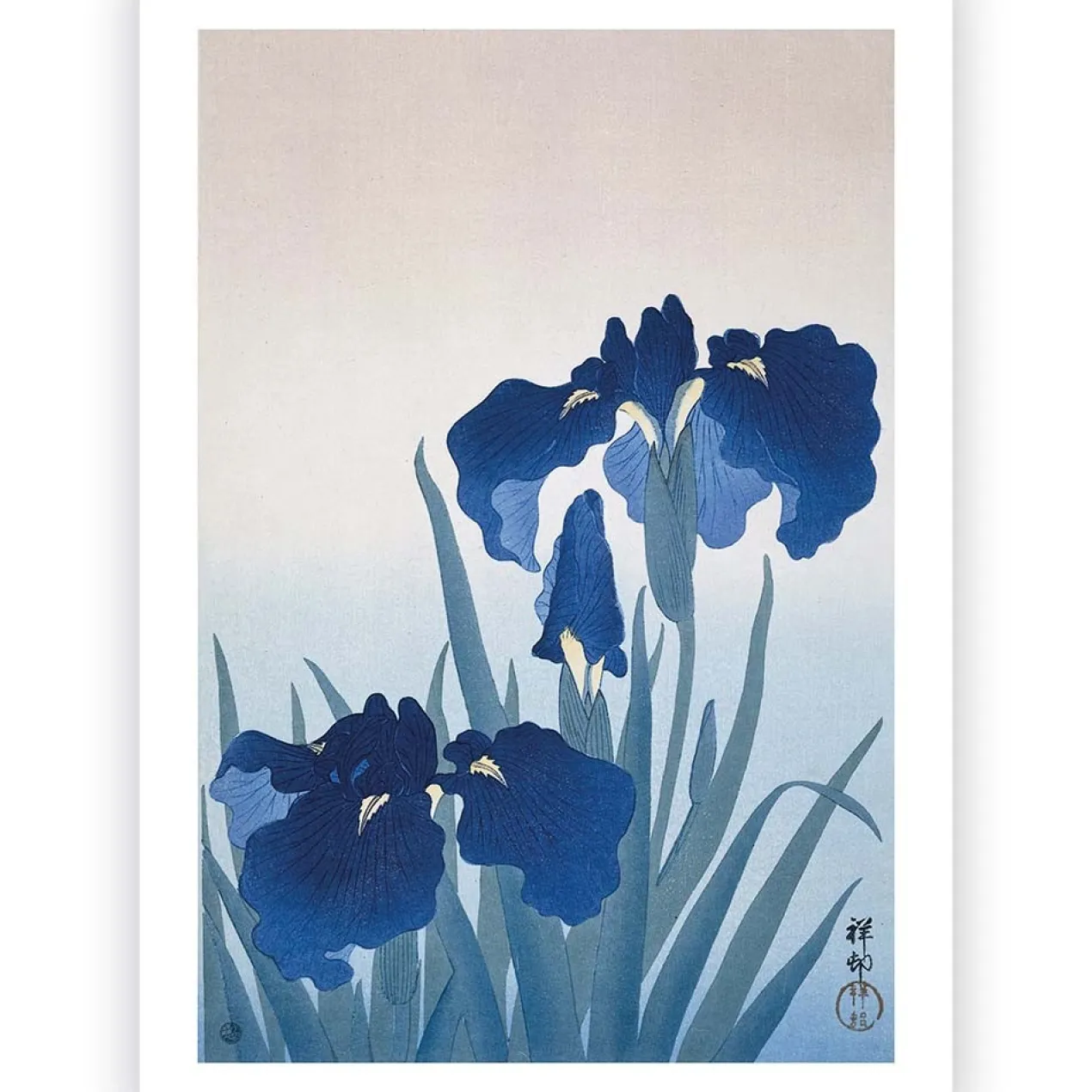Poster Ohara Koson - Blue Iris 60x90 cm
