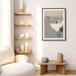Poster Ohara Koson - Kraanvogel 50x70 cm