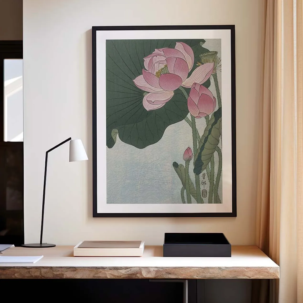 Poster Ohara Koson - Lotus Flower 70x100 cm
