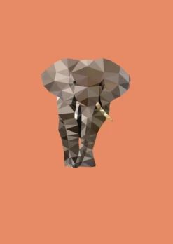 Poster Olifant 40 x 50 cm