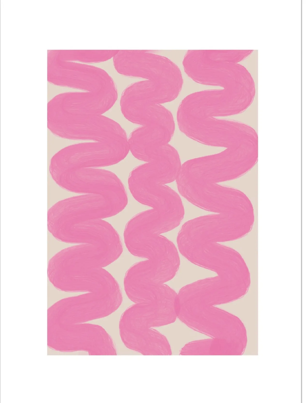 Poster Pink Brush 30 x 40 cm