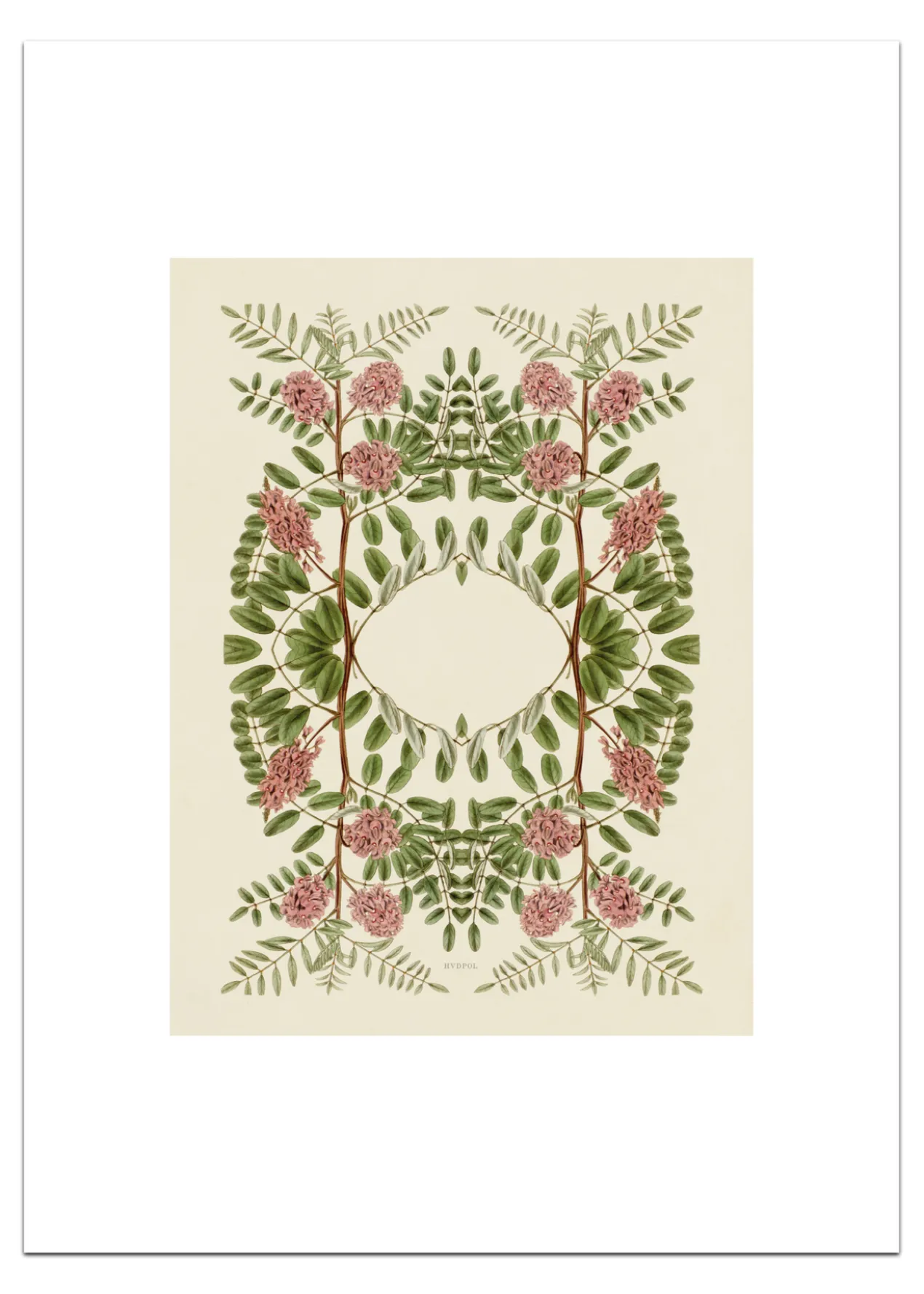 Poster Pink flower 30 x 40 cm