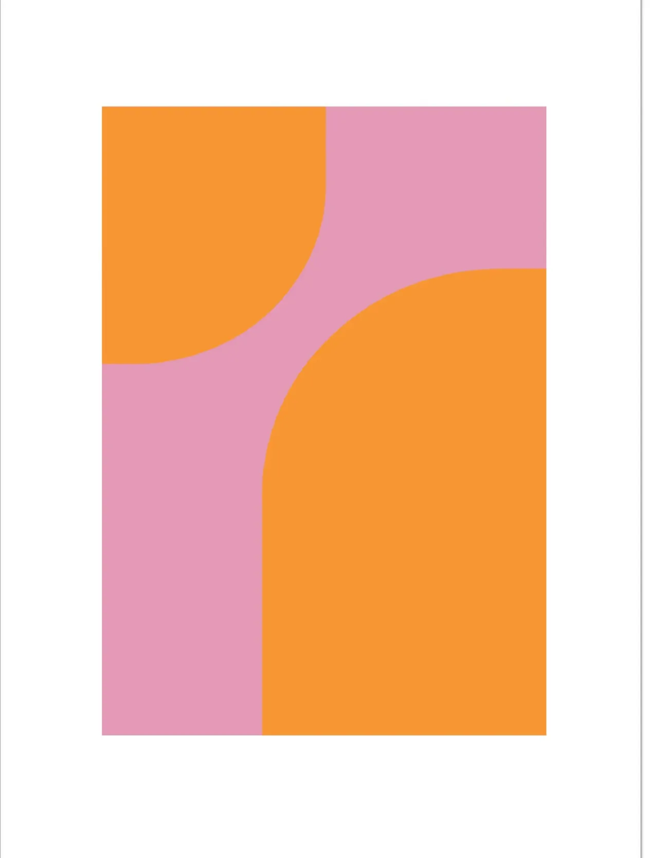 Poster Shapes of Orange 30 x 40 cm