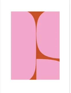 Poster Shapes of Pink 30 x 40 cm