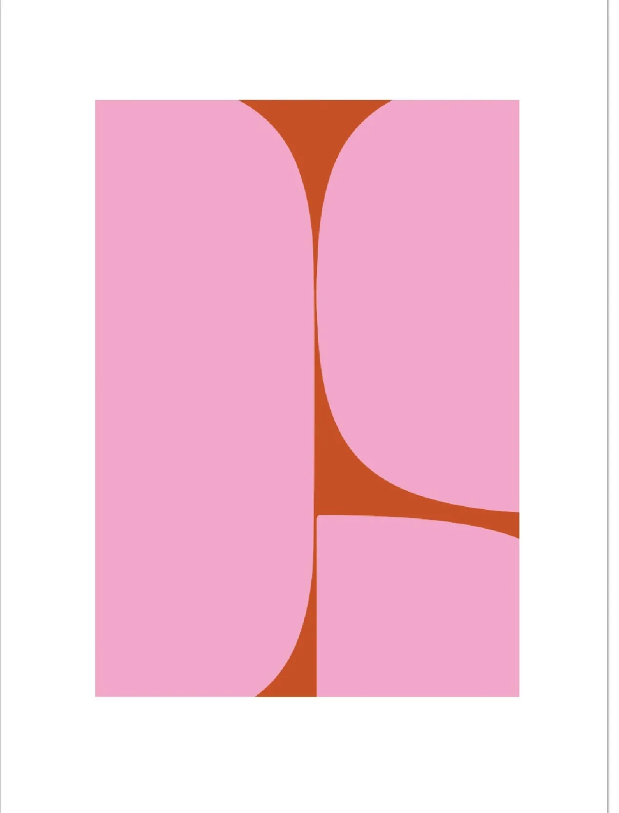 Poster Shapes of Pink 30 x 40 cm