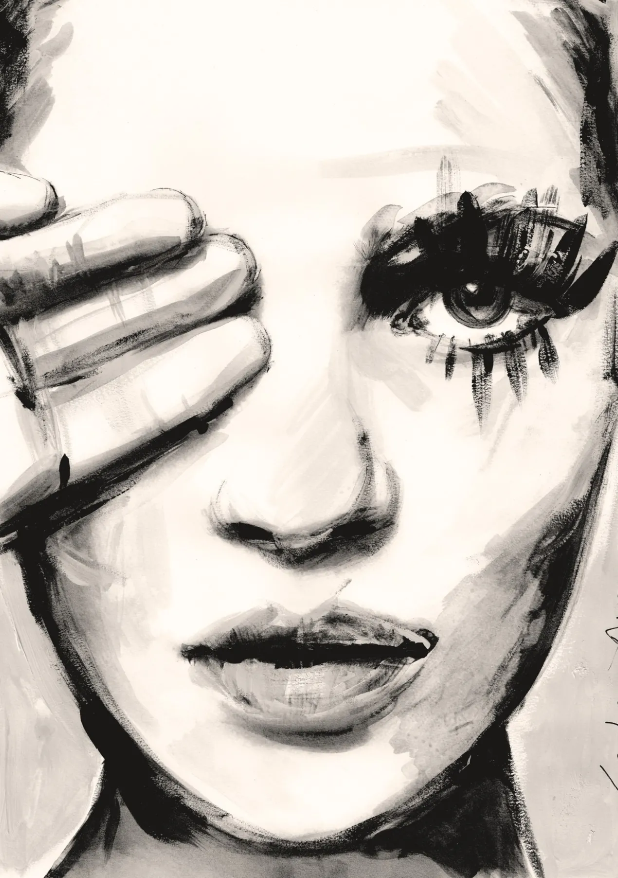 Poster Where is She 30 x 40 cm