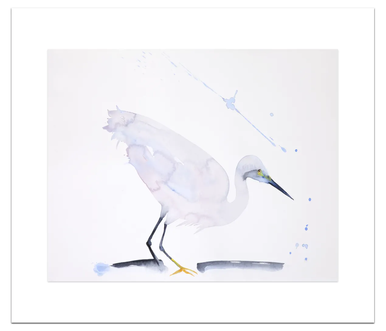 Poster Witte Reiger 20 x 30 cm