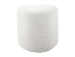 Pouf Ada organic bouclé off white