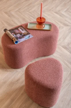 Pouf Ada organic large bouclé black