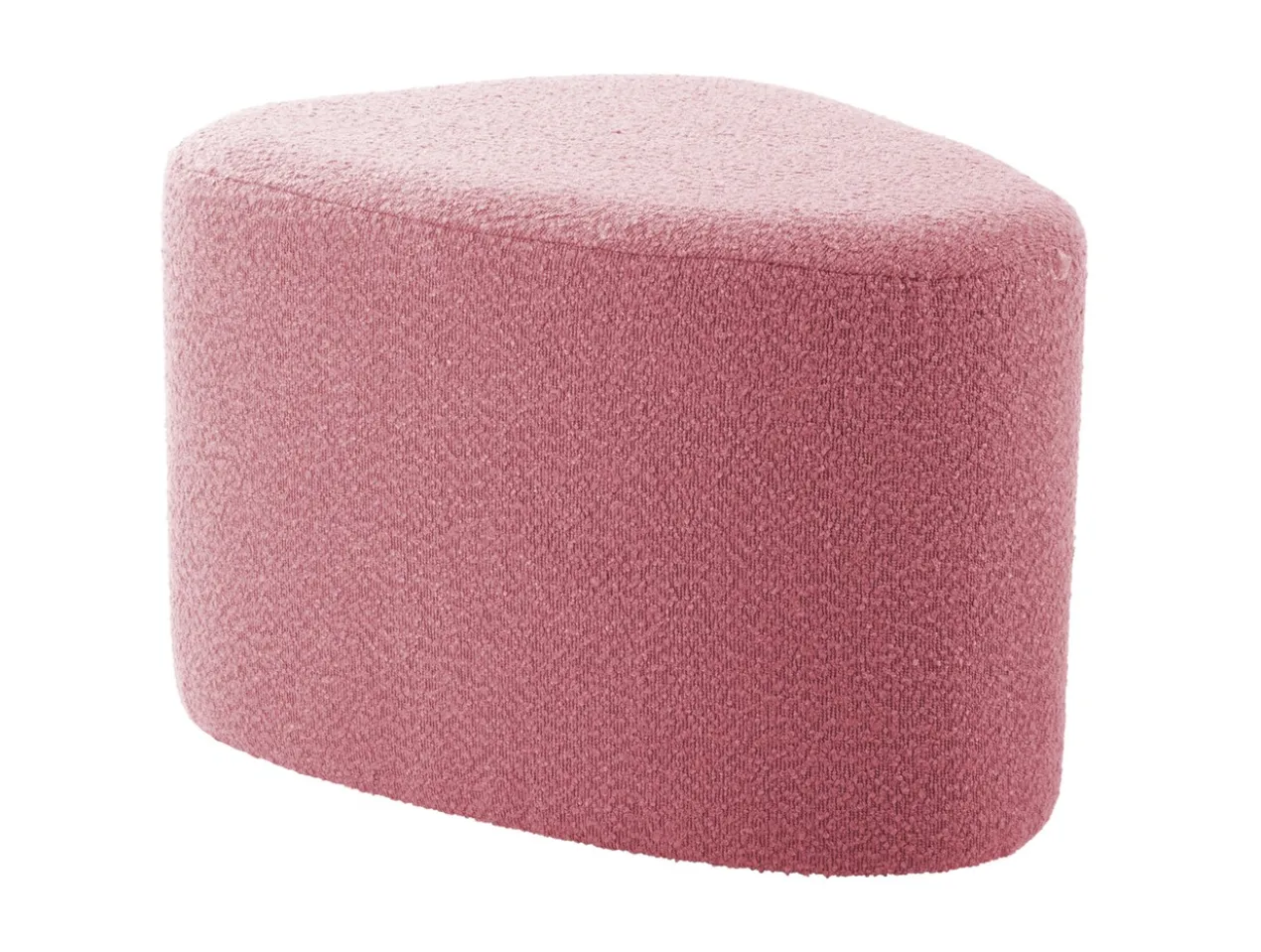 Pouf Ada organic large bouclé faded pink