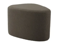Pouf Ada organic large bouclé taupe green