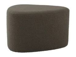 Pouf Ada organic large bouclé taupe green