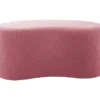 Pouf Ada wave bouclé faded pink