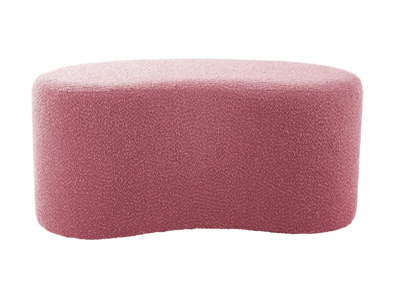 Pouf Ada wave bouclé faded pink