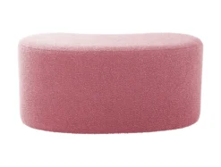 Pouf Ada wave bouclé faded pink