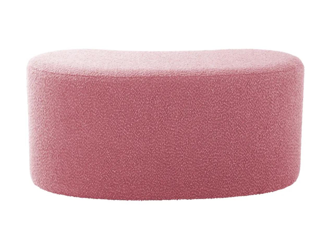 Pouf Ada wave bouclé faded pink