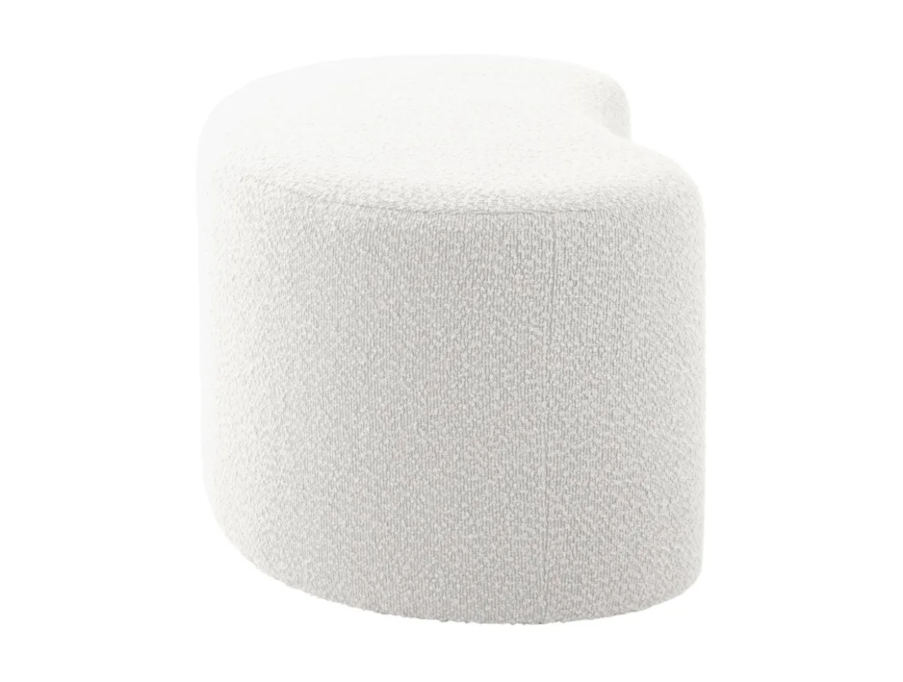 Pouf Ada wave bouclé off white