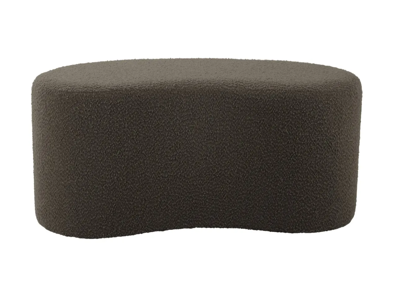 Pouf Ada wave bouclé taupe green