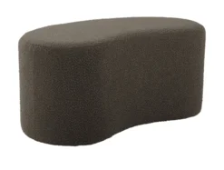 Pouf Ada wave bouclé taupe green