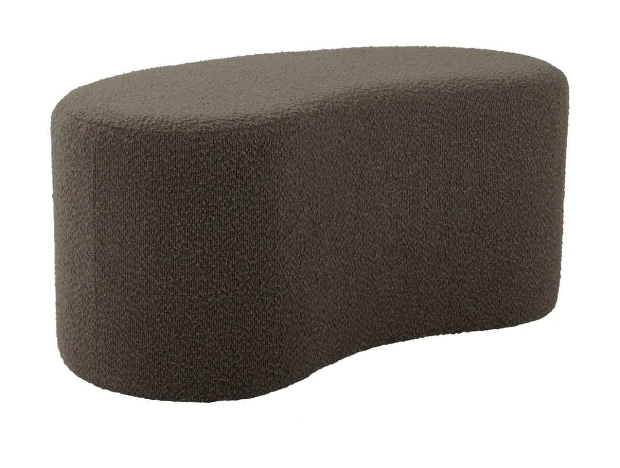 Pouf Ada wave bouclé taupe green