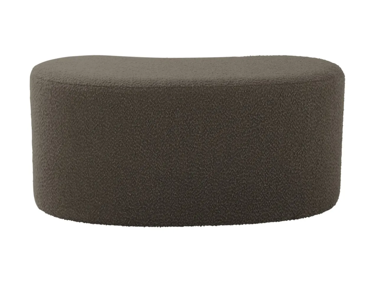 Pouf Ada wave bouclé taupe green