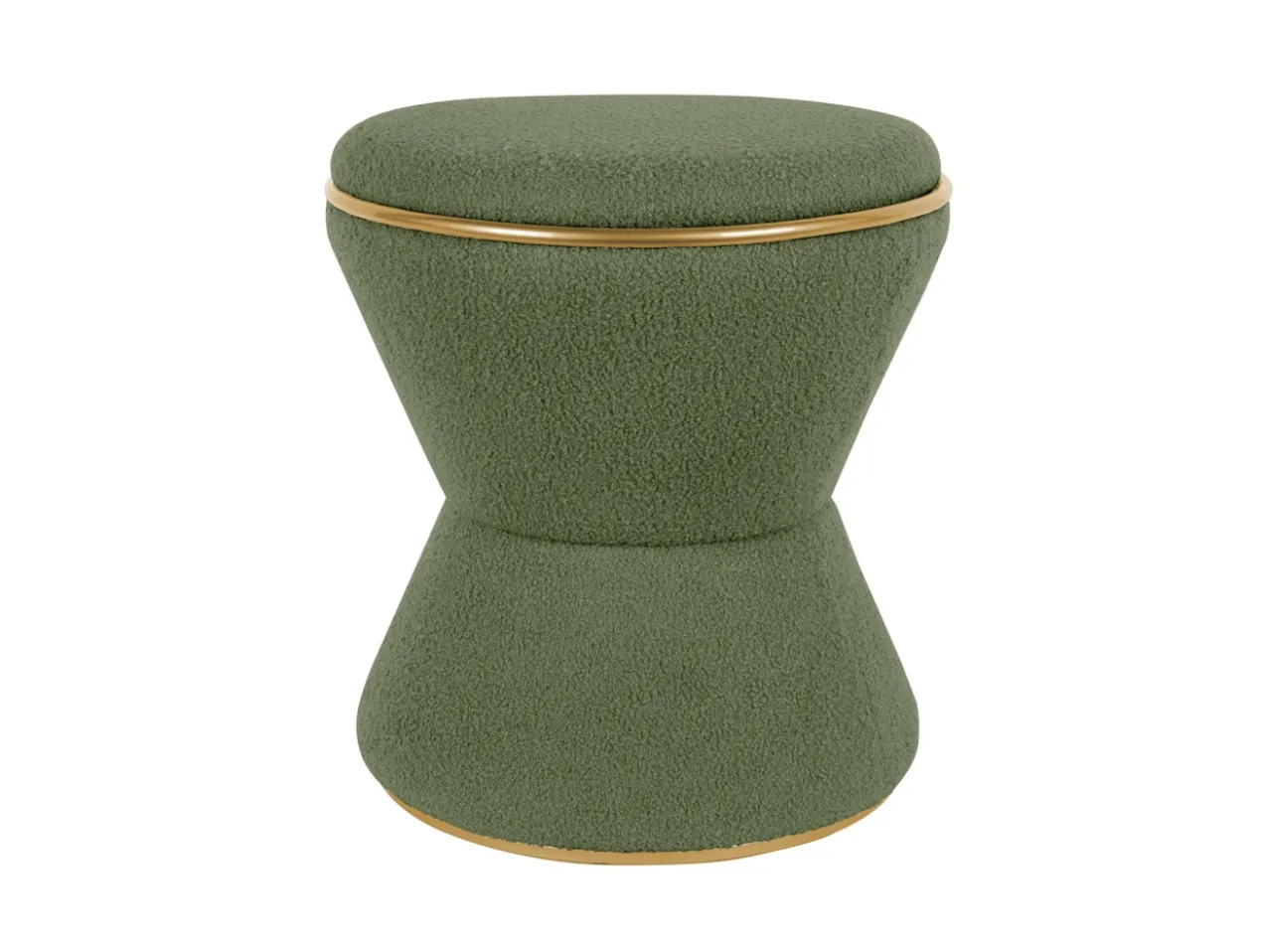 Pouf Gustar teddy curl moss green