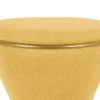 Pouf Gustar teddy curl ochre yellow