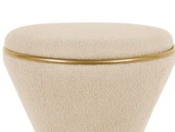 Pouf Gustar teddy curl sand brown