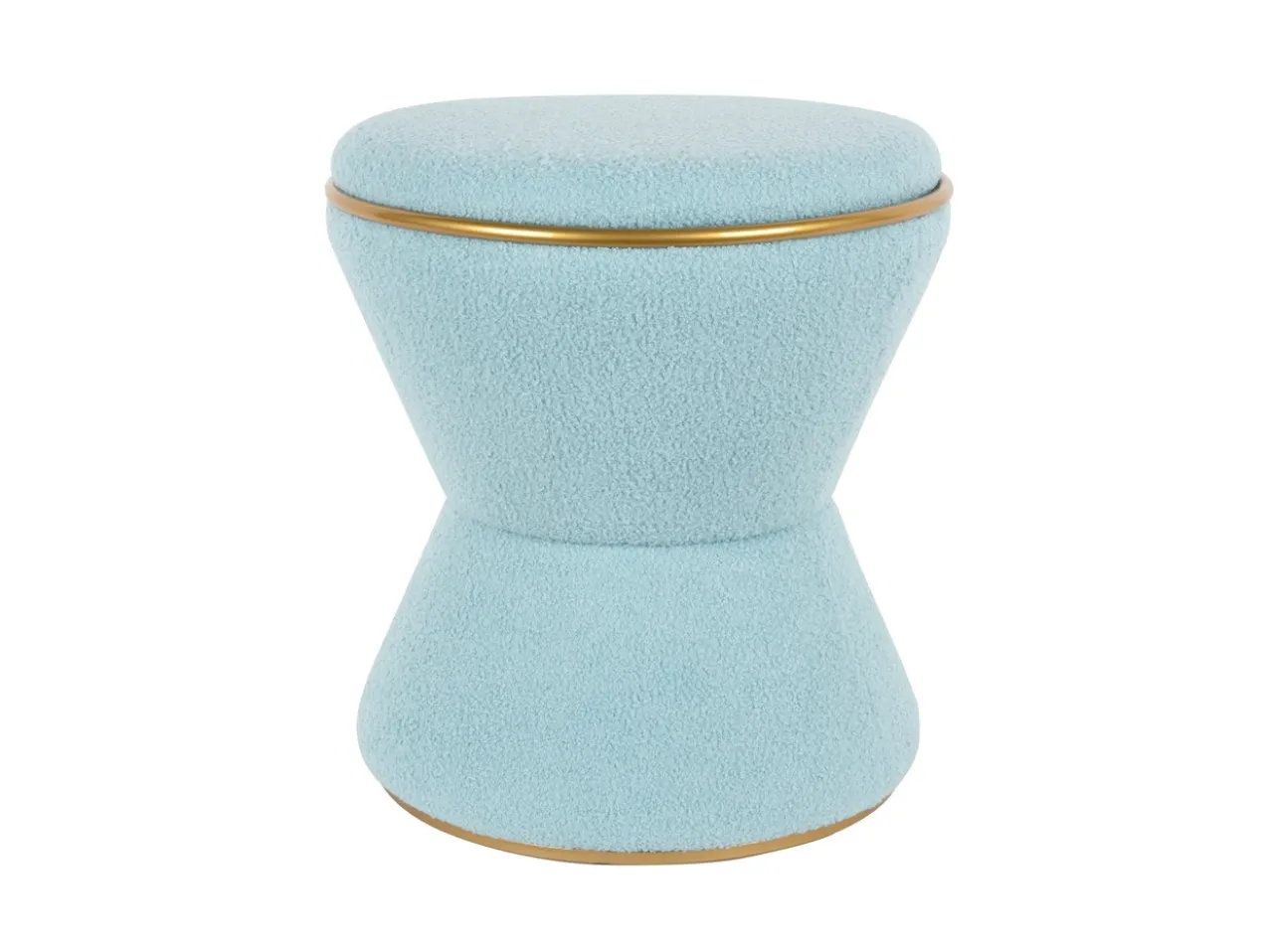 Pouf Gustar teddy curl soft blue