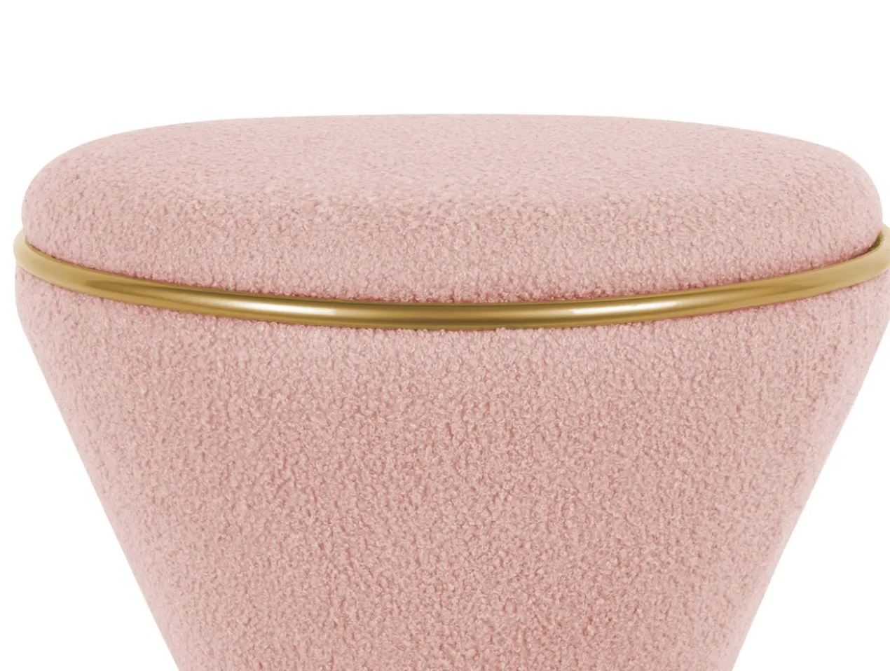 Pouf Gustar teddy curl soft pink