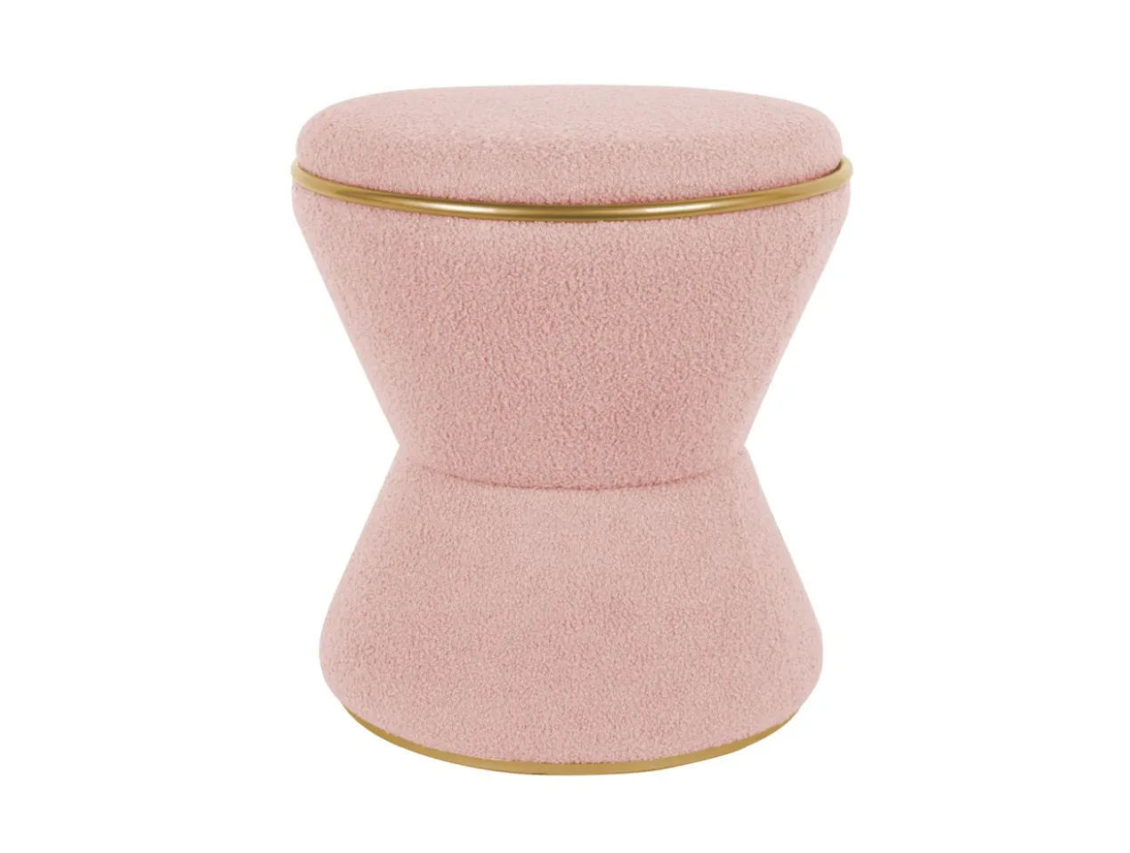 Pouf Gustar teddy curl soft pink