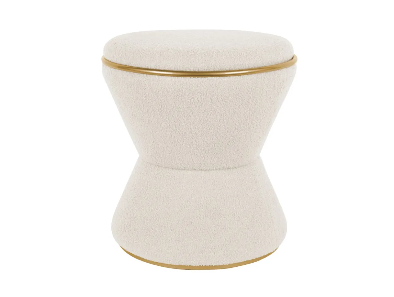 Pouf Gustar teddy curl white