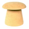 Pouf Mushroom brushed velvet ochre yellow