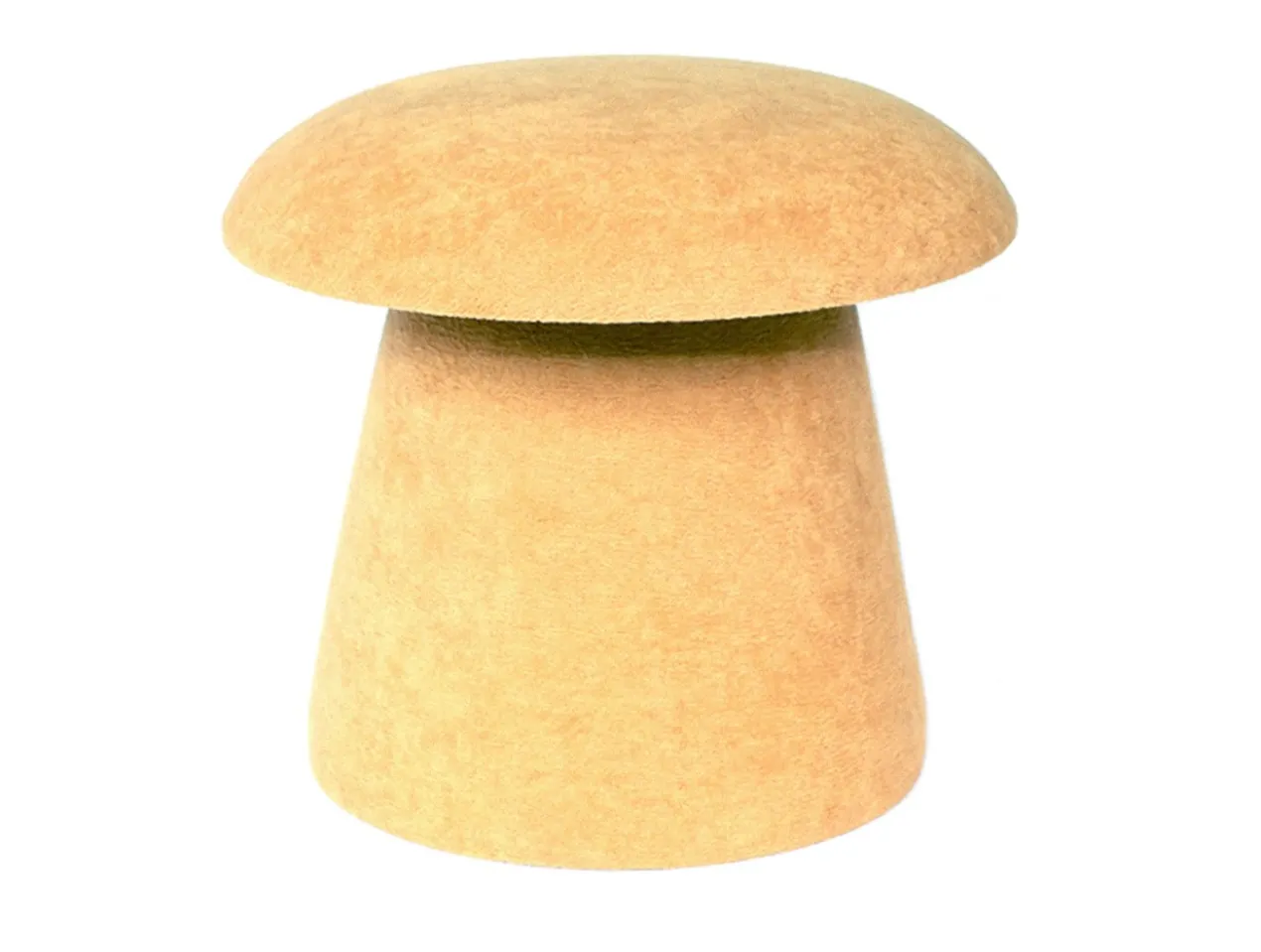 Pouf Mushroom brushed velvet ochre yellow