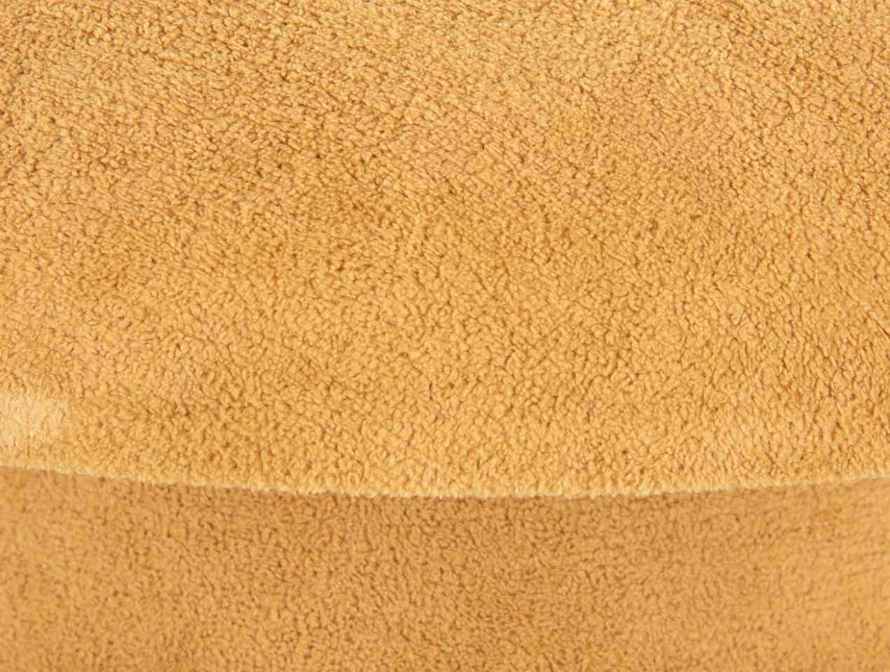 Pouf Mushroom brushed velvet ochre yellow