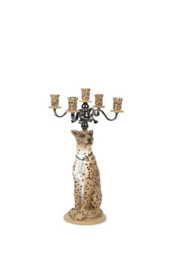 Proudly crowned panther candle holder spotted