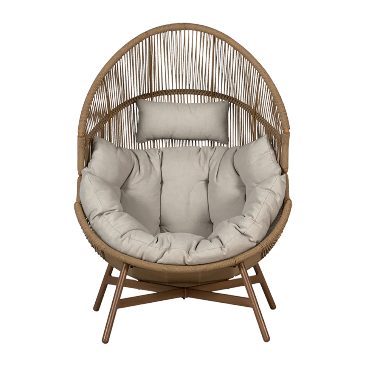 Rattan tuin loungestoel Ayla Beige