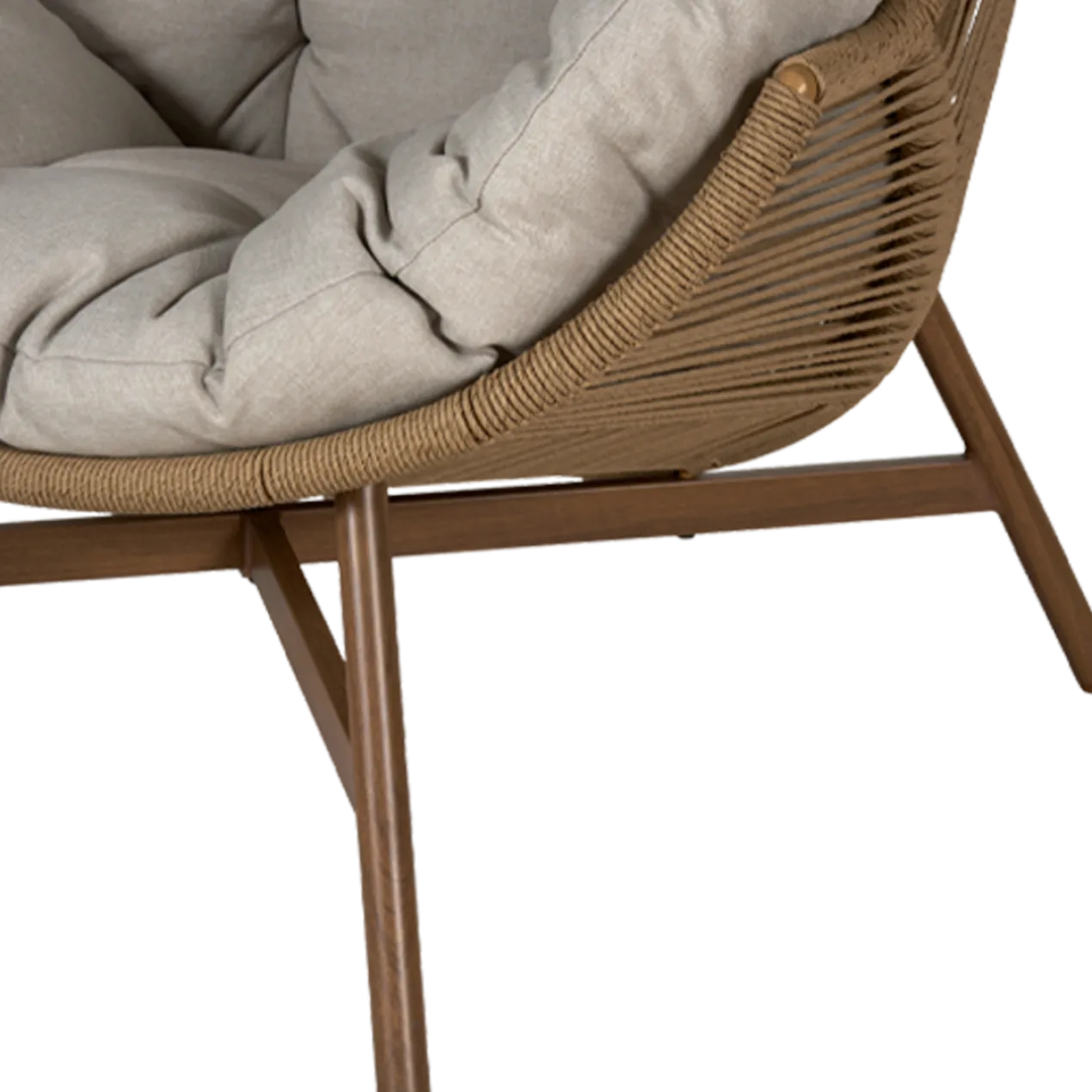 Rattan tuin loungestoel Ayla Beige