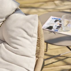 Rattan tuin loungestoel Ayla Beige