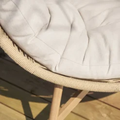 Rattan tuin loungestoel Ayla Zwart